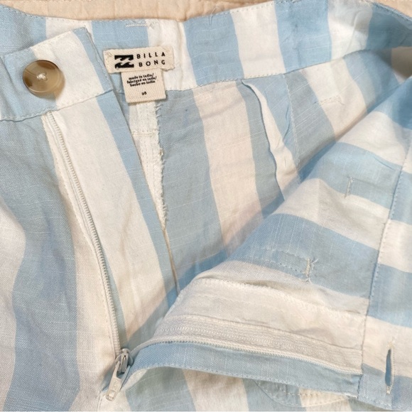 Billabong Women's Leave Rad Striped High Waisted Woven Short Size 26 Blue Beach - Picture 12 of 16